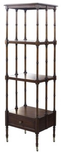 Casa Padrino armoire étagère de luxe avec tiroir brun foncé 44 x 36 x H. 163 cm - Qualité de Luxe