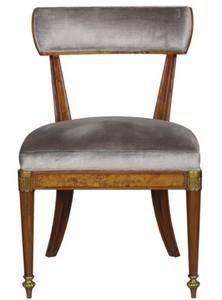Casa Padrino chaise de salle à manger Art Nouveau de luxe marron clair / marron / laiton / argent 59 x 63 x H. 88 cm - Mobilier de Salle à Manger de Luxe