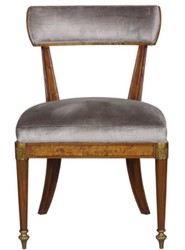 Casa Padrino sedia da pranzo art nouveau di lusso marrone chiaro / marrone / ottone / argento 59 x 63 x H. 88 cm - Mobili da Pranzo di Lusso
