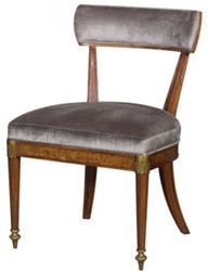 Casa Padrino sedia da pranzo art nouveau di lusso marrone chiaro / marrone / ottone / argento 59 x 63 x H. 88 cm - Mobili da Pranzo di Lusso
