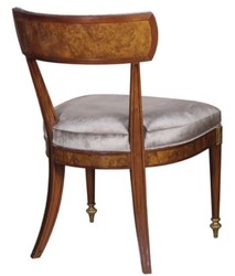 Casa Padrino sedia da pranzo art nouveau di lusso marrone chiaro / marrone / ottone / argento 59 x 63 x H. 88 cm - Mobili da Pranzo di Lusso