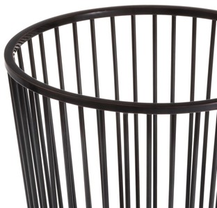 Casa Padrino Luxus Edelstahl Wäschekorb Bronze Ø 30 x H. 40,5 cm - Luxus Badezimmer Accessoires