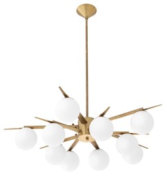 Casa Padrino lustre de luxe laiton antique / blanc Ø 90 x H. 20 cm - Mobilier de Luxe