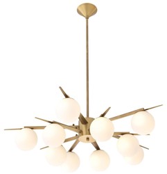 Casa Padrino lustre de luxe laiton antique / blanc Ø 90 x H. 20 cm - Mobilier de Luxe