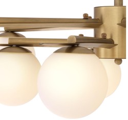 Casa Padrino lustre de luxe laiton antique / blanc Ø 90 x H. 20 cm - Mobilier de Luxe