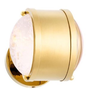 Casa Padrino Luxus Wandleuchte Gold / Weiß 12,5 x 18,5 x H. 12,5 cm - Luxus Kollektion
