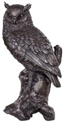 Casa Padrino deco de lujo figura de bronce búho bronce 19 x 15 x H. 36 cm - Escultura de Bronce