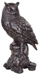Casa Padrino deco de lujo figura de bronce búho bronce 19 x 15 x H. 36 cm - Escultura de Bronce