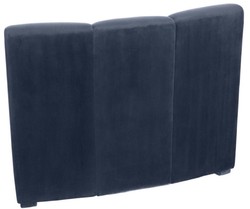 Casa Padrino divano in velluto di lusso blu notte 109 x 95 x H. 83,5 cm - Divano da Soggiorno di Lusso Curvo ed Allungabile
