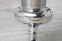 Casa Padrino vaso in alluminio di design argento Ø 35 x H. 60 cm - Vaso di Lusso in Design a Coppa