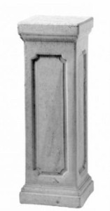 Casa Padrino columna barroco gris 27 x 27 x H. 76 cm - Columna Espléndida de Hormigón de Estilo Barroco