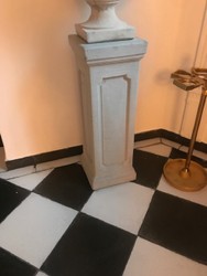 Casa Padrino columna barroco gris 27 x 27 x H. 76 cm - Columna Espléndida de Hormigón de Estilo Barroco