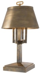 Casa Padrino lámpara de mesa de lujo en latón vintage Ø 52 x H. 85 cm - Lámpara de Mesa de Hotel & Restaurant