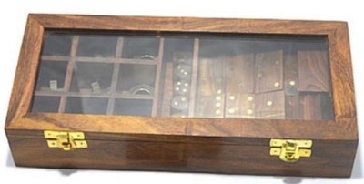 Casa Padrino jeux de puzzle en bois marron 28 x 13 x H. 5 cm - Puzzle - Jeu d'Adresse dans une Boîte en Bois