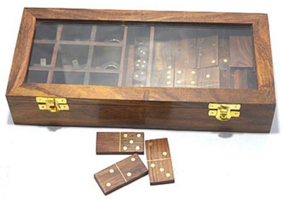 Casa Padrino 2er Holz Knobelspiel Braun 28 x 13 x H. 5 cm - Geduldspiel - Geschicklichkeitsspiel in Holzbox