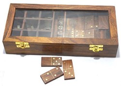Casa Padrino jeux de puzzle en bois marron 28 x 13 x H. 5 cm - Puzzle - Jeu d'Adresse dans une Boîte en Bois