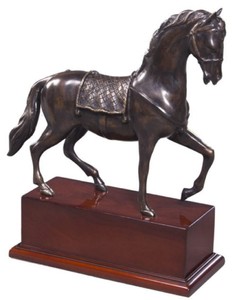 casa padrino luxus designer wohnzimmer hotel restaurant club bar büro deko accessoires pferd pferde figur bronzefigur skulptur mit holzsockel