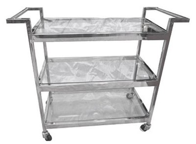 Casa Padrino chariots de nourriture argent 93 x 40 x H. 79 cm - Chariots de Nourriture de Hôtel Restaurant Gastronomie