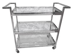 Casa Padrino carrello da portata di lusso argento 93 x 40 x H. 79 cm - Carrello da Portata Ristorante Gastronomico dell'Hotel