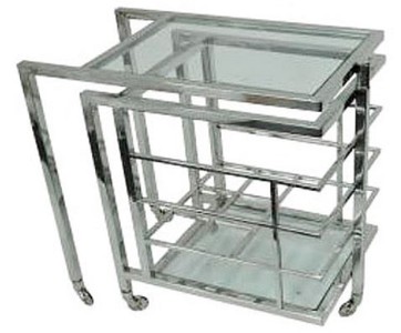 Casa Padrino chariots de nourriture argent 72 x 42 x H. 77 cm - Chariots de Nourriture de Hôtel Restaurant Gastronomie