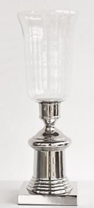 Casa Padrino porte-bougie de luxe argent Ø 17 x H. 55 cm - Hotel & Restaurant Accessoires 