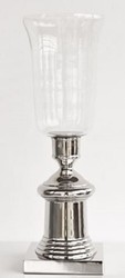 Casa Padrino porte-bougie de luxe argent Ø 17 x H. 55 cm - Hotel & Restaurant Accessoires 