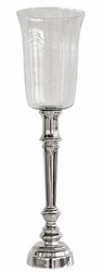 Casa Padrino porte-bougie de luxe argent Ø 13 x H. 69 cm - Hotel & Restaurant Accessoires 