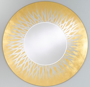 Casa Padrino espejo / espejo de pared para sala de estar oro Ø 105 cm - Colección de Lujo