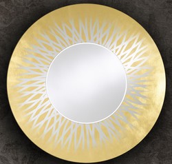 Casa Padrino espejo / espejo de pared para sala de estar oro Ø 105 cm - Colección de Lujo