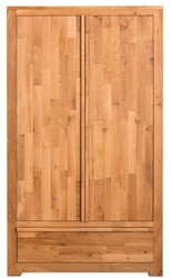 Casa Padrino armoire de chambre de style campagnard naturel 110 x 55 x H. 190 cm - Armoire de Chambre à Coucher en Chêne avec 2 Portes et Tiroir