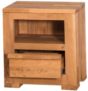 Casa Padrino Landhausstil Nachttisch mit Schublade Naturfarben 47 x 32 x H. 50 cm - Landhausstil Schlafzimmermöbel
