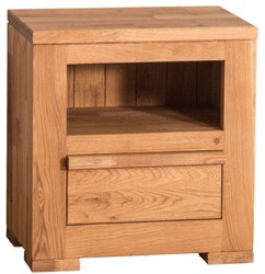 Casa Padrino mesita de noche de estilo campestre con cajón natural 47 x 32 x H. 50 cm - Muebles de Dormitorio de Estilo Campestre 