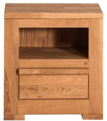 Casa Padrino mesita de noche de estilo campestre con cajón natural 47 x 32 x H. 50 cm - Muebles de Dormitorio de Estilo Campestre 