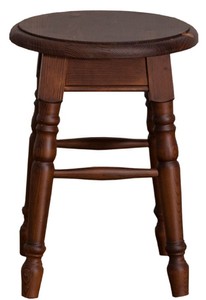 Casa Padrino Landhausstil Hocker Braun 35 x 35 x H. 45 cm - Massivholz Sitzhocker im Landhausstil