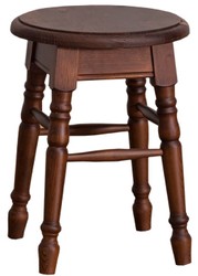 Casa Padrino country style stool brown 35 x 35 x H. 45 cm - Solid Wood Stool in Country Style