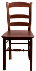 Casa Padrino silla de comedor de estilo campestre marrón 46 x 41 x H. 91 cm - Silla de Cocina de Madera Maciza en Estilo Campestre 