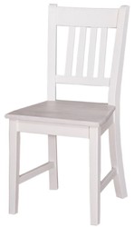 Casa Padrino silla de comedor de estilo campestre blanco 47 x 39 x H. 92 cm - Silla de Cocina de Madera Maciza en Estilo Campestre 