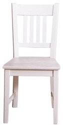 Casa Padrino silla de comedor de estilo campestre blanco 47 x 39 x H. 92 cm - Silla de Cocina de Madera Maciza en Estilo Campestre 