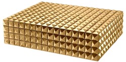 Casa Padrino luxury jewelry casket / jewelery box with lid gold 40 x 30 x H. 10 cm - Luxury Accessories