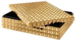 Casa Padrino luxury jewelry casket / jewelery box with lid gold 40 x 30 x H. 10 cm - Luxury Accessories