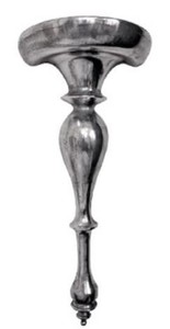 Casa Padrino consola de pared Art Nouveau de aluminio plata 34 x 17 x H. 77 cm - Decoración de Pared Barroco y Art Nouveau