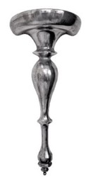 Casa Padrino consolle a muro Art Nouveau in alluminio argento 34 x 17 x H. 77 cm - Decorazioni da Parete Barocco e Art Nouveau