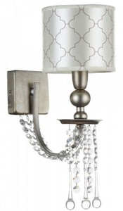 Casa Padrino Lámpara de Pared Barroco de Cristal Oro / Beige 14 x 24 x H. 38 cm - Lámpara de Pared en Estilo Barroco