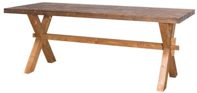 Casa Padrino table de salle à manger / table de cuisine style campagnard en bois massif marron 210 x 90 x H. 78 cm - Mobilier de Cuisine de Style Campagnard