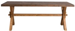 Casa Padrino table de salle à manger / table de cuisine style campagnard en bois massif marron 210 x 90 x H. 78 cm - Mobilier de Cuisine de Style Campagnard