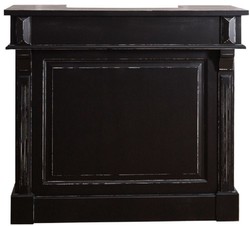 Casa Padrino armoire de bar en bois massif de style campagnard avec 4 tiroirs et porte-bouteilles de vin de noir antique 120 x 51 x H. 107 cm - Mobilier de Style Campagnard 