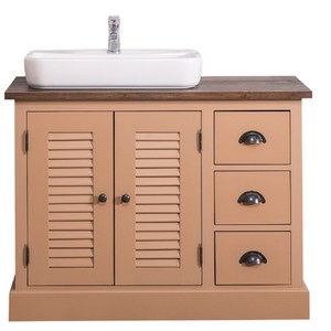 Casa Padrino armoire lavabo en bois massif de style campagnard marron / marron foncé 100 x 51 x H. 75 cm - Meuble de Salle de Bains de Style Campagnard Casa Padrino armoire lavabo en bois massif de style campagnard marron / marron foncé 100 x 51 x H. 75 cm - Meuble de Salle de Bains de Style Campagnard