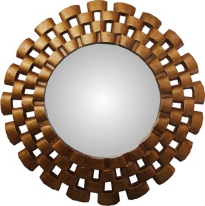 Casa Padrino Baroque Wall Mirror Round Antique Gold Diameter 78 cm - Antique Look Casa Padrino Baroque Wall Mirror Round Antique Gold Diameter 78 cm - Antique Look