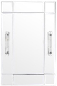 Casa Padrino Luxus Wandspiegel mit Licht Silber 90 x 13 x H. 140 cm - Luxus Qualität