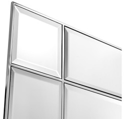 Casa Padrino espejo de pared de lujo con luz plata 90 x 13 x H. 140 cm - Calidad de Lujo
